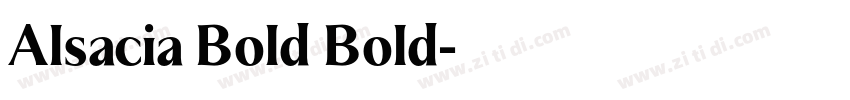 Alsacia Bold Bold字体转换